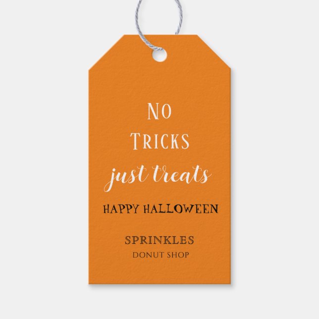 Keine Tricks nur Leckereien Halloween Bäckerei Geschenkanhänger (Vorderseite)
