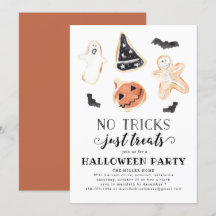 Keine Tricks, nur Leckereien Halloween Einladung