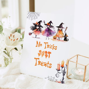 Keine Tricks nur Leckereien Halloween Hexen Party Sockelschild