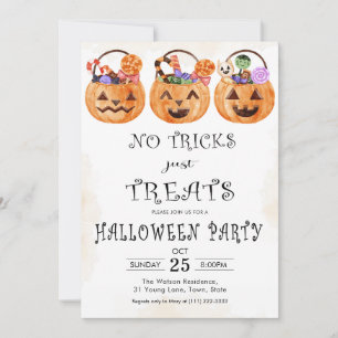 Keine Tricks nur Leckereien Halloween-Party Einladung