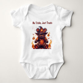 Keine Tricks, nur Leckereien. Teddy-Bär. Halloween Baby Strampler