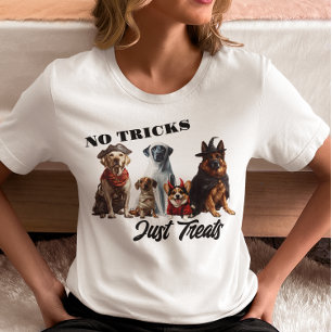 Keine Tricks, nur Leckerlis Halloween Hunde Tri-Blend Shirt