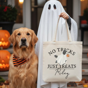 Keine Tricks, nur lustige lustige Halloween-Hunde Tragetasche