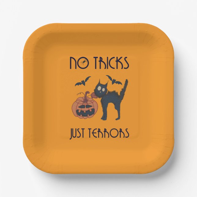 Keine Tricks, nur Schrecken Pappteller (Vorderseite)