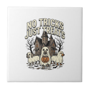 Keine Tricks, nur Süßigkeiten Halloween Dachshund Fliese