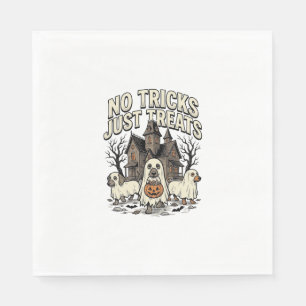 Keine Tricks, nur Süßigkeiten Halloween Dachshund Serviette