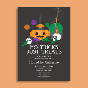 Keine Tricks, nur Süßigkeiten Süßer Kürbis Hallowe Einladung