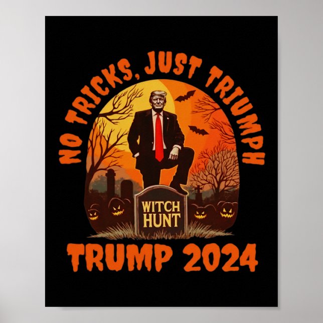 Keine Tricks, nur Trumph Trick oder Trump Lustiger Poster (Vorne)