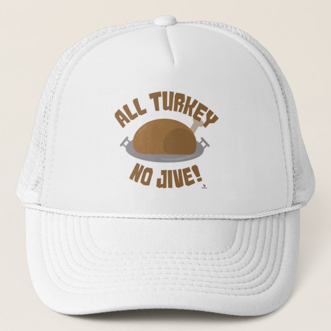 Keine Türkei Alle Jive Erntedank Fun Motto Truckerkappe (Vorderseite)