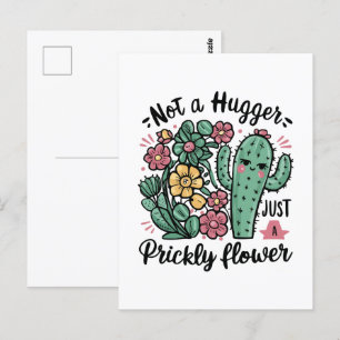 Keine Umarmungen, nur eine stachelige Blume, süßer Postkarte