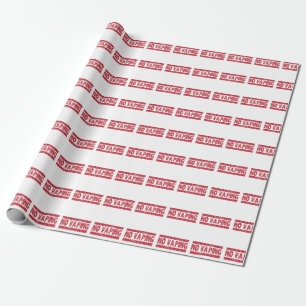 Keine Vaping Red Ink Briefmarke Geschenkpapier