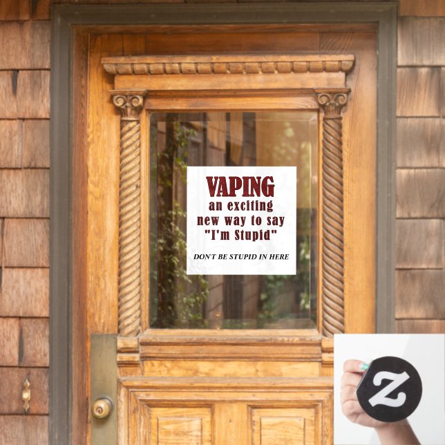 Keine Vaping Sign Window Cloning Fensteraufkleber (Haustür)
