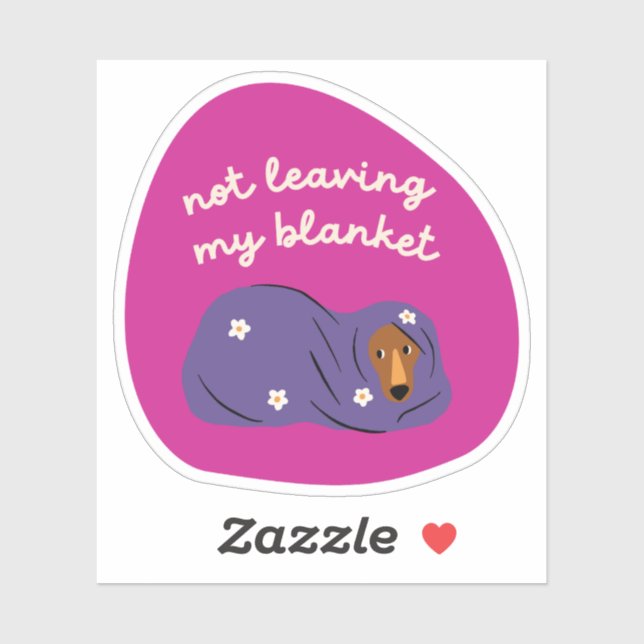 Keine verlass meiner Decke Hund Illustration magen Aufkleber (Blatt)