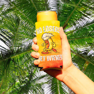 Keine Verlierer nur Dackeln Funny Hotdog Puff Selters Dosenkühler