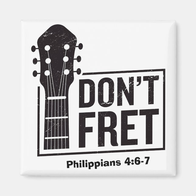 Keine verrückte Gitarre (Philippinen 4:6-7) Magnet (Vorne)