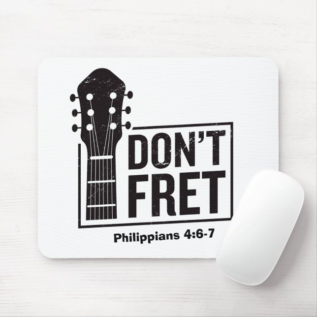 Keine verrückte Gitarre (Philippinen 4:6-7) Mousepad (Mit Mouse)