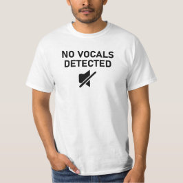 Keine Vocals erkannt Minimales Audio-Design T-Shirt