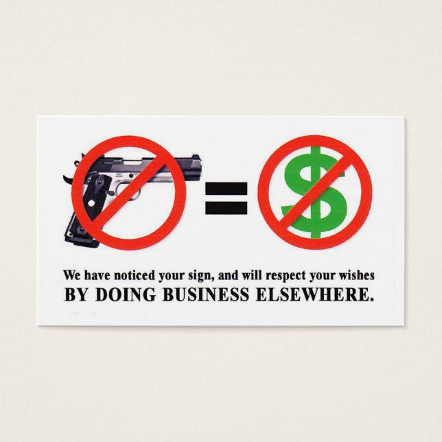 Keine Waffen. Keine Geldkarte (Vorderseite)