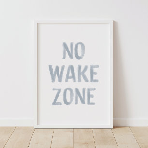 Keine-Welle-Zone-Strand-Kinderzimmer-Dekor Poster