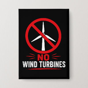 Keine Windkraftanlagen ländlicher Protest Button