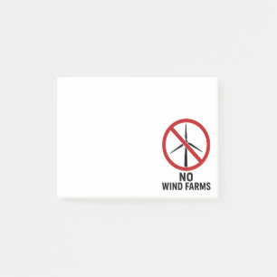 Keine Windparks - Keine Windkraftanlagen Post-it Klebezettel