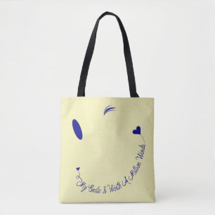Keine Worte, lächelt, sagt es alles Tote Tasche