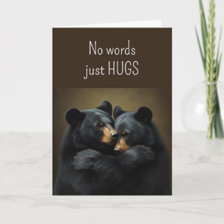 Keine Worte nur Hugs Bären Hugs auch Liebe Gebete. Karte