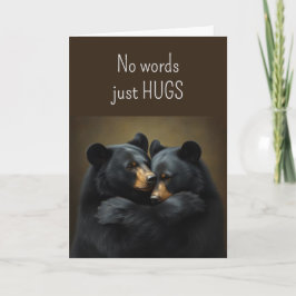 Keine Worte nur Hugs Bären Hugs auch Liebe Gebete. Karte