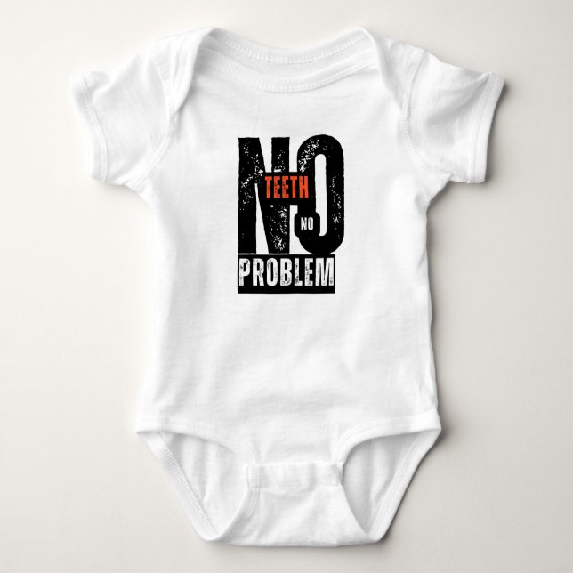 Keine Zähne, kein Problem" - Gum It Like a Pro! Baby Strampler (Vorderseite)