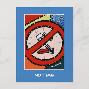 Keine Zeit auf Blau - Zeit-Stücke Postkarte