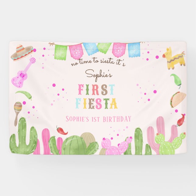 Keine Zeit, um zu siesta fiesta mexican ersten Geb Banner (Horizontal)