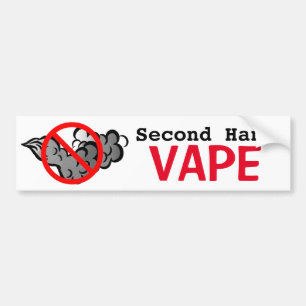 Keine zweite Hand Vape Autoaufkleber