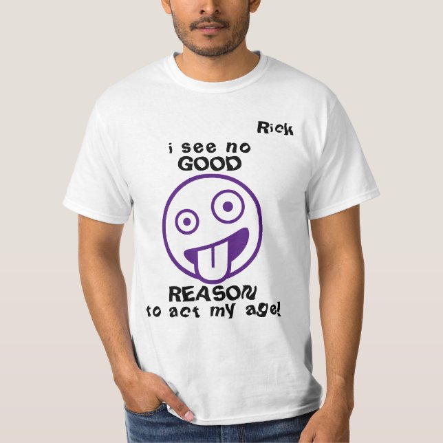 "...keinen guten Grund..." Emoji Anpassbare Männer T-Shirt (Vorderseite)