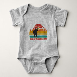 Keiner deiner Béséccé-Bigfoot-Mittelfinger grau Baby Strampler