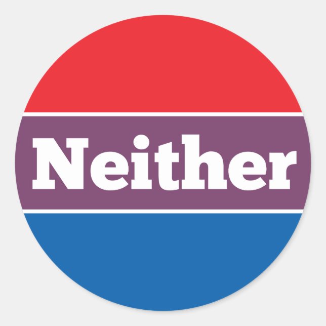Keiner der politischen Kandidaten Runder Aufkleber (Vorderseite)
