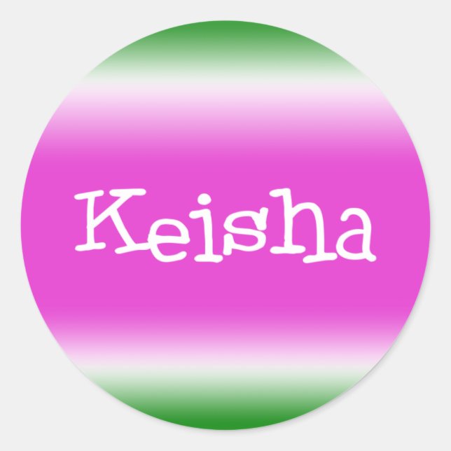 Keisha Runder Aufkleber (Vorderseite)