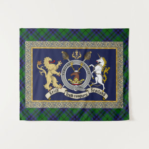 Keith Clan Abzeichen & Tartan Wandteppich