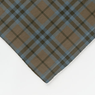 Keith-Clan Brown und blauer WiedergabeTartan Fleecedecke