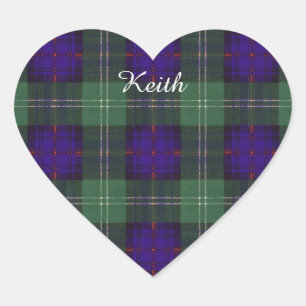 Keith-Clan karierter schottischer Tartan Herz-Aufkleber