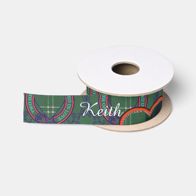 Keith-Clan karierter schottischer Tartan Satinband (Spule)