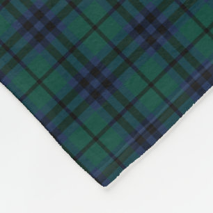 Keith-Clandunkelblauer und grüner moderner Tartan Fleecedecke