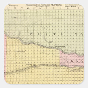Keith County, Nebraska Quadratischer Aufkleber