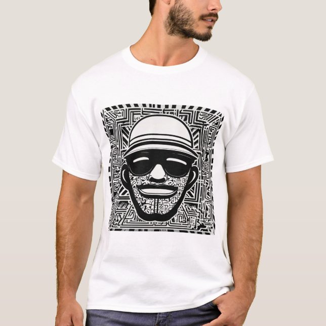Keith Harring japanischer Bape-Graffiti-Cartoon T-Shirt (Vorderseite)