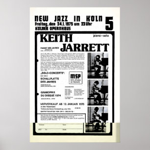 Keith Jarrett Jazzplakat - Köln Konzert - 1975 2 Poster