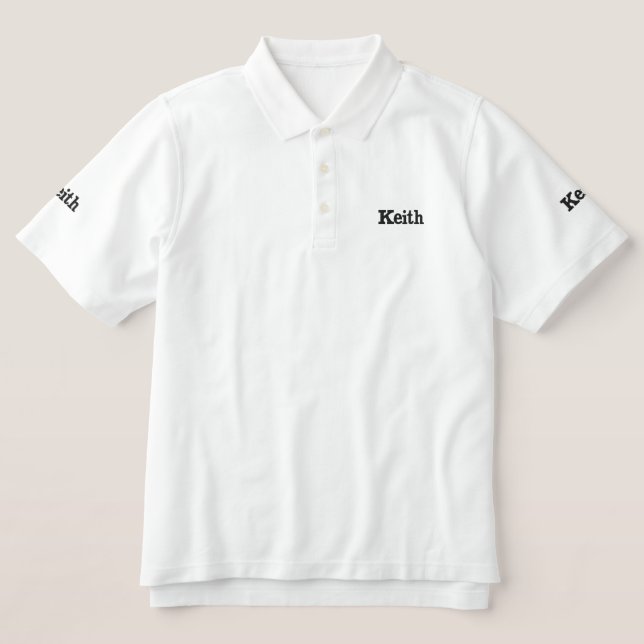Keith Mens Name bestickt (Design Vorderseite)