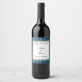 Keith Scottish Wedding Wine Label Weinetikett