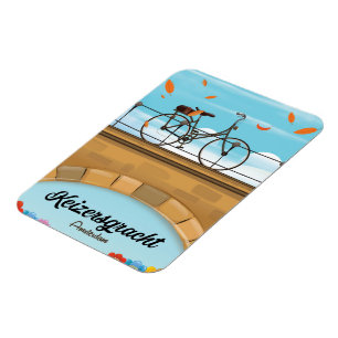 Keizersgracht-Kanal Amsterdam Reiseplakat Magnet