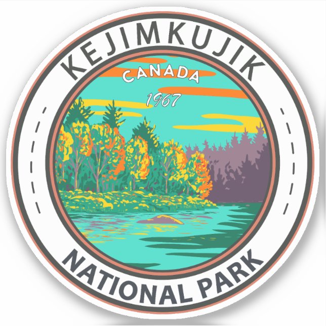 Kejimkujik Nationalpark immer noch Brook Canada Re Aufkleber (Vorderseite)