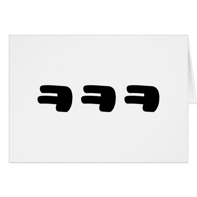 KEKEKE ㅋ ㅋ ㅋ koreanische Slang-Karte (Vorderseite (Horizontal))