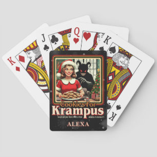 Keks für Krampus Frohe Krampus Weihnachten Horror Spielkarten